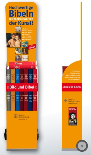 Die Lutherbibel mit Meisterwerken der Kunst + Verkaufstrolley
