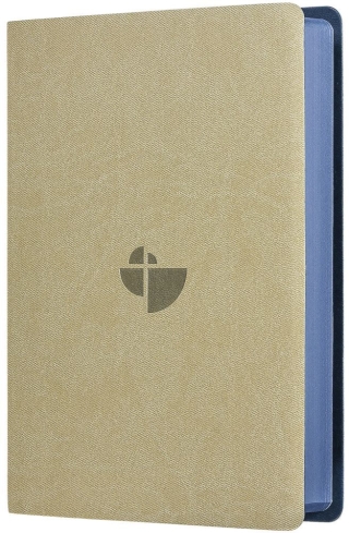 Schlachter 2000 Bibel - Taschenausgabe (PU-Einband, sandfarben, blauer Farbschnitt)
