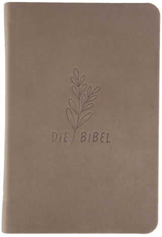 Schlachter 2000 Bibel - Taschenausgabe (Softcover, Rindsleder, Taupe)