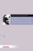 Beiträge zur philosophischen Begründung der Psychologie und der Geisteswissenschaften