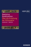 De divisione philosophiae. Über die Einteilung der Philosophie