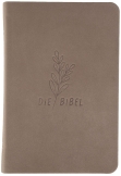 Schlachter 2000 Bibel - Taschenausgabe (Softcover, Rindsleder, Taupe)
