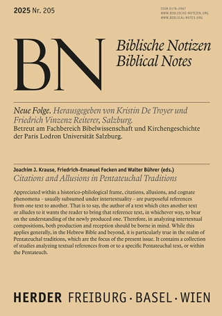 Citations and Allusions in Pentateuchal Traditions