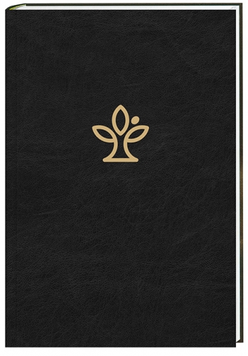 Die Bibel. Lederausgabe schwarz mit Goldschnitt und Familienchronik.