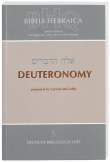Biblia Hebraica Quinta (BHQ). Gesamtwerk zur Fortsetzung / Deuteronomy